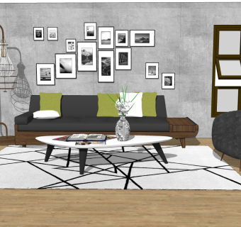 精品客厅设计家具模型 (17)